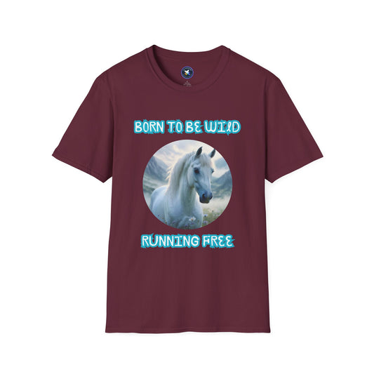 Born to be Wild Horse T-Shirt - Unisex Softstyle Tee for Nature Lovers