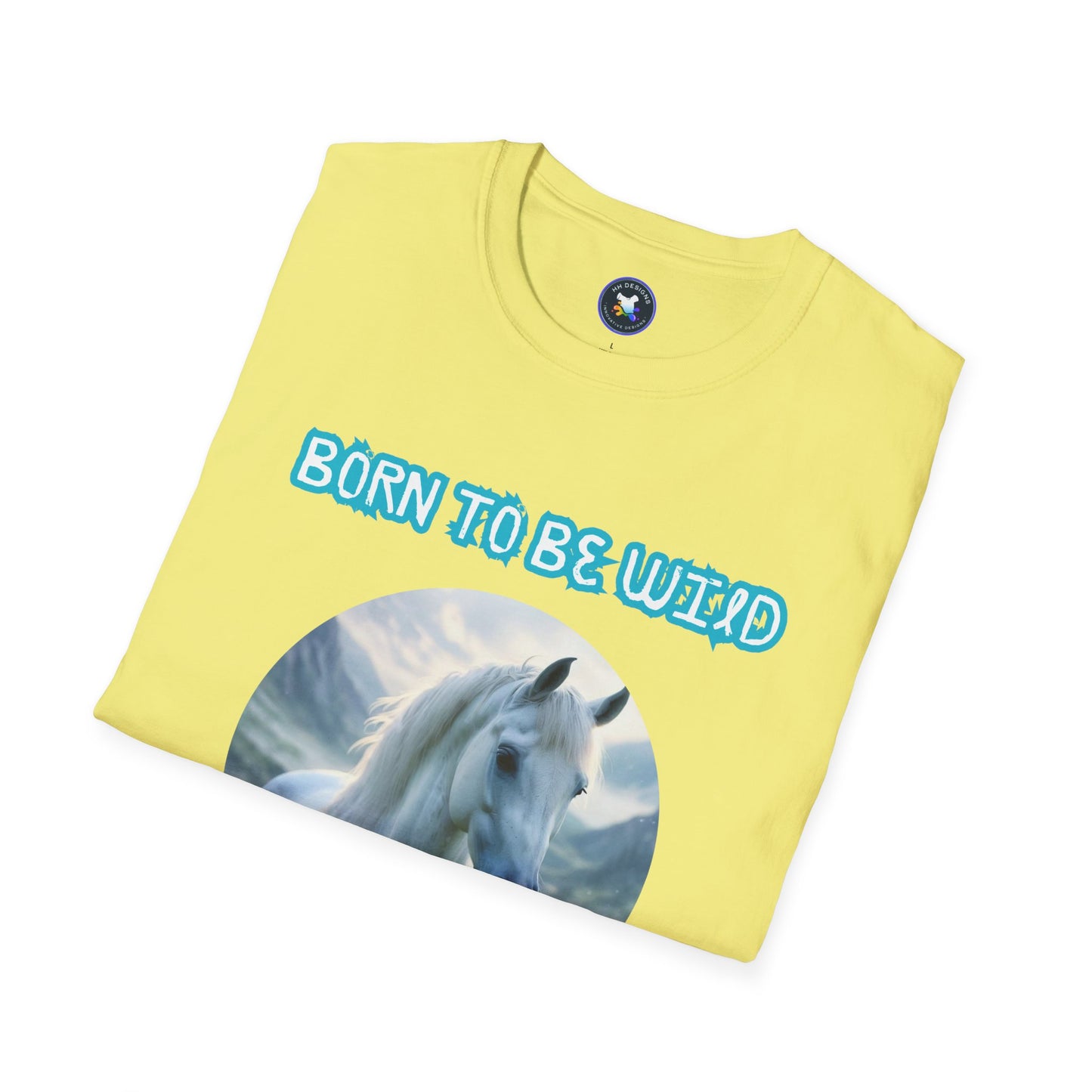 Born to be Wild Horse T-Shirt - Unisex Softstyle Tee for Nature Lovers