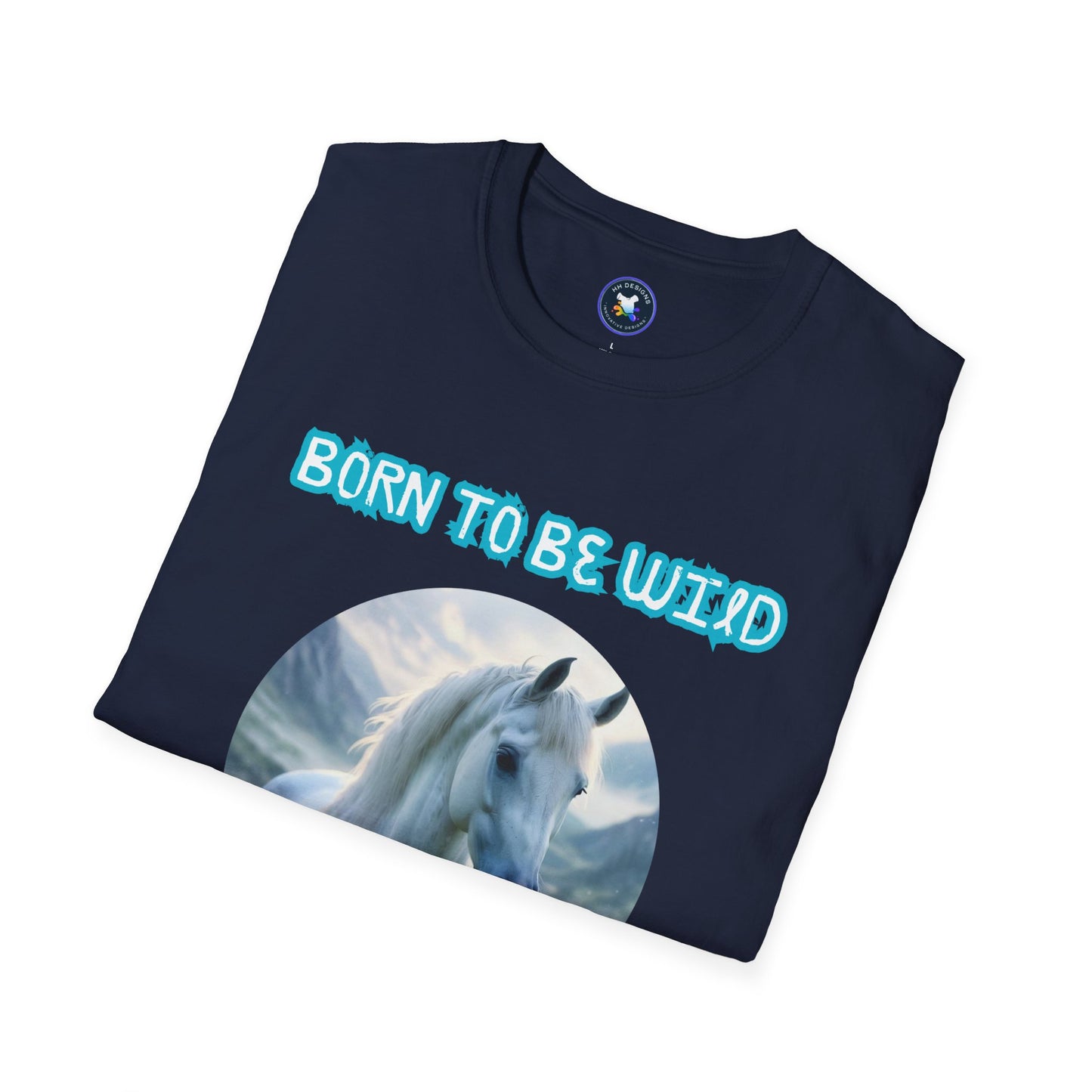 Born to be Wild Horse T-Shirt - Unisex Softstyle Tee for Nature Lovers