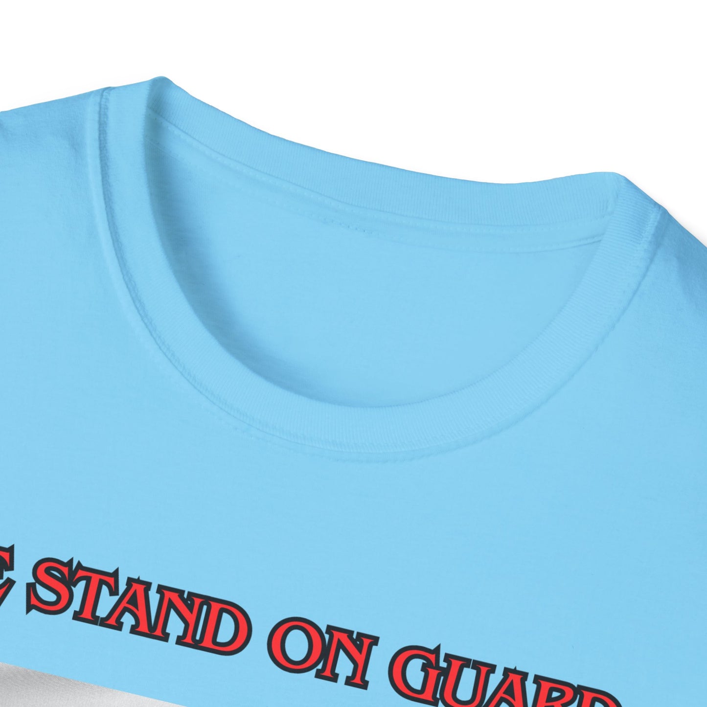 Canadian Cat Officer T-Shirt - We Stand on Guard for Thee