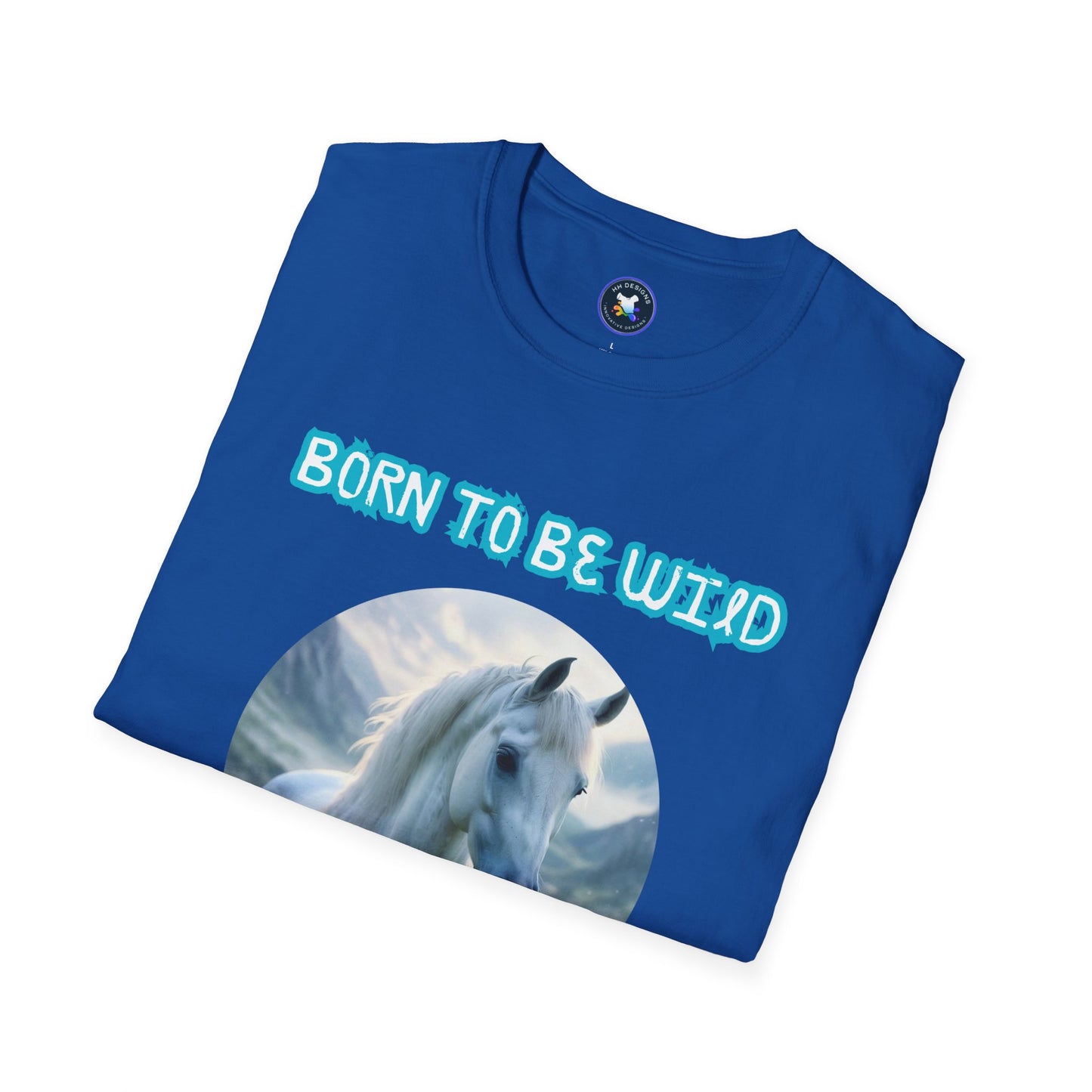 Born to be Wild Horse T-Shirt - Unisex Softstyle Tee for Nature Lovers