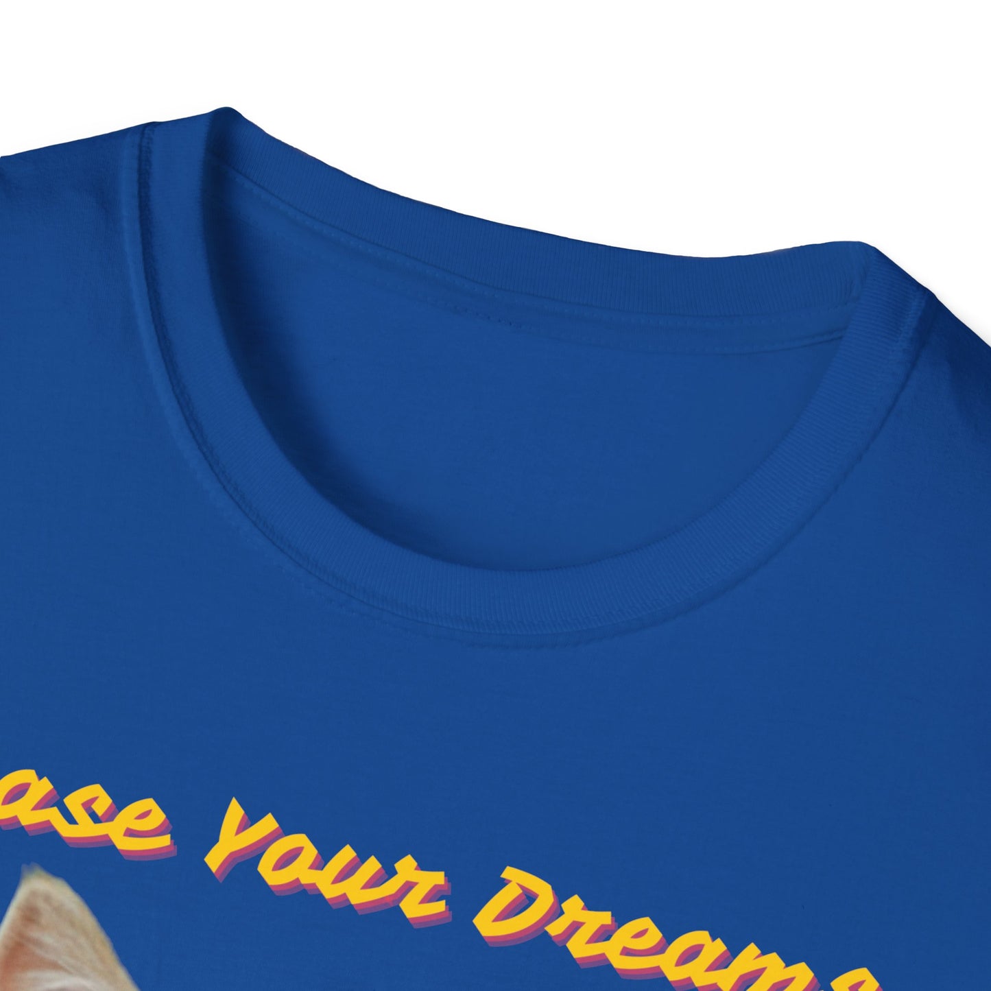 Chase Your Dreams Cat T-Shirt | Unisex Softstyle Tee for Cat Lovers