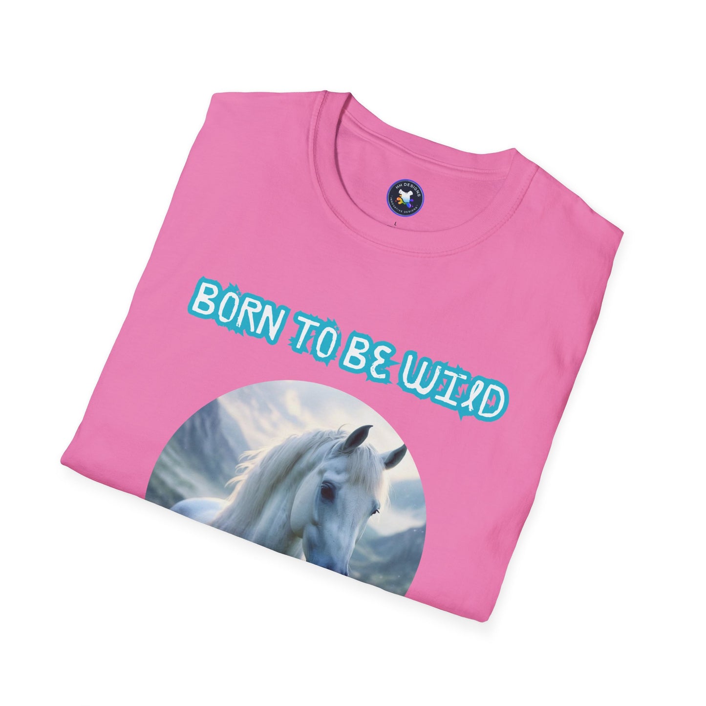 Born to be Wild Horse T-Shirt - Unisex Softstyle Tee for Nature Lovers
