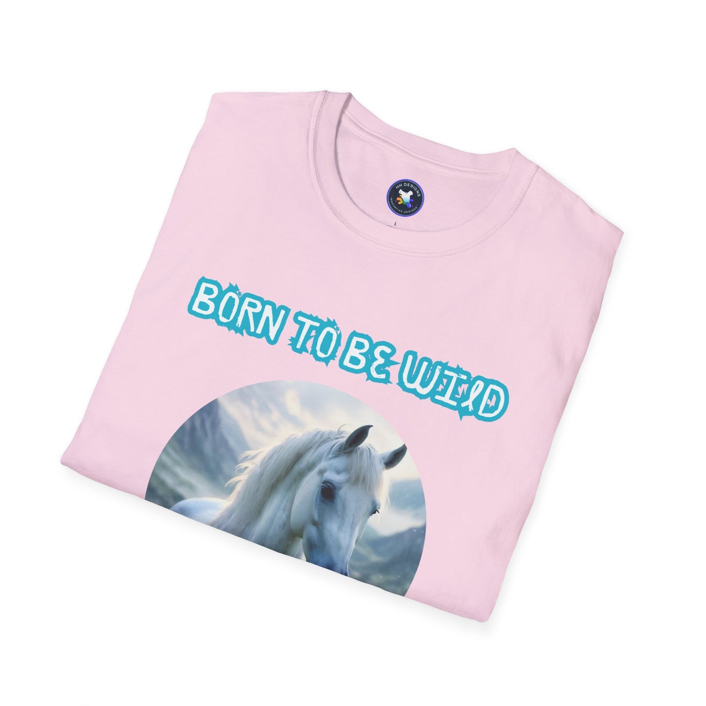 Born to be Wild Horse T-Shirt - Unisex Softstyle Tee for Nature Lovers