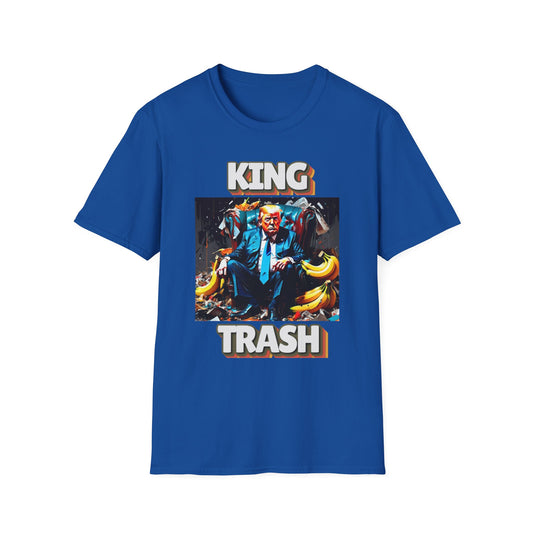 Unisex Softstyle T-Shirt - "King Trash" Graphic Tee for Trendsetters