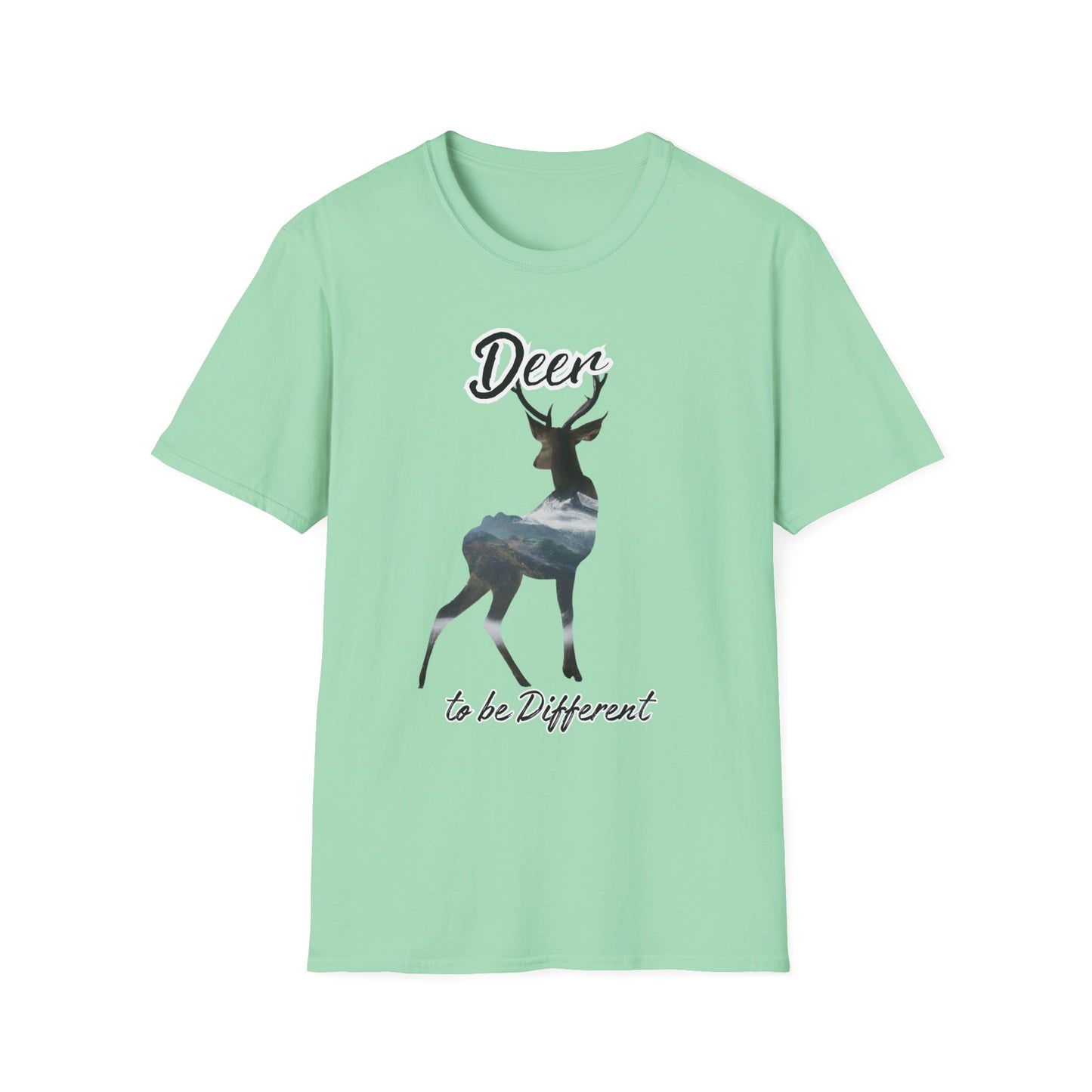 Unisex Softstyle T-Shirt - 'Deer to be Different' Nature-Inspired Tee