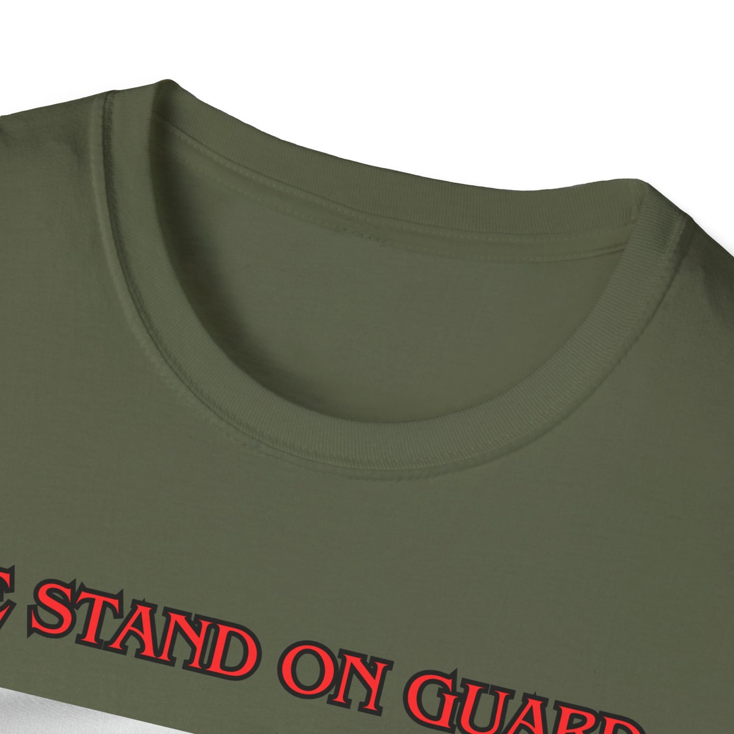 Canadian Cat Officer T-Shirt - We Stand on Guard for Thee