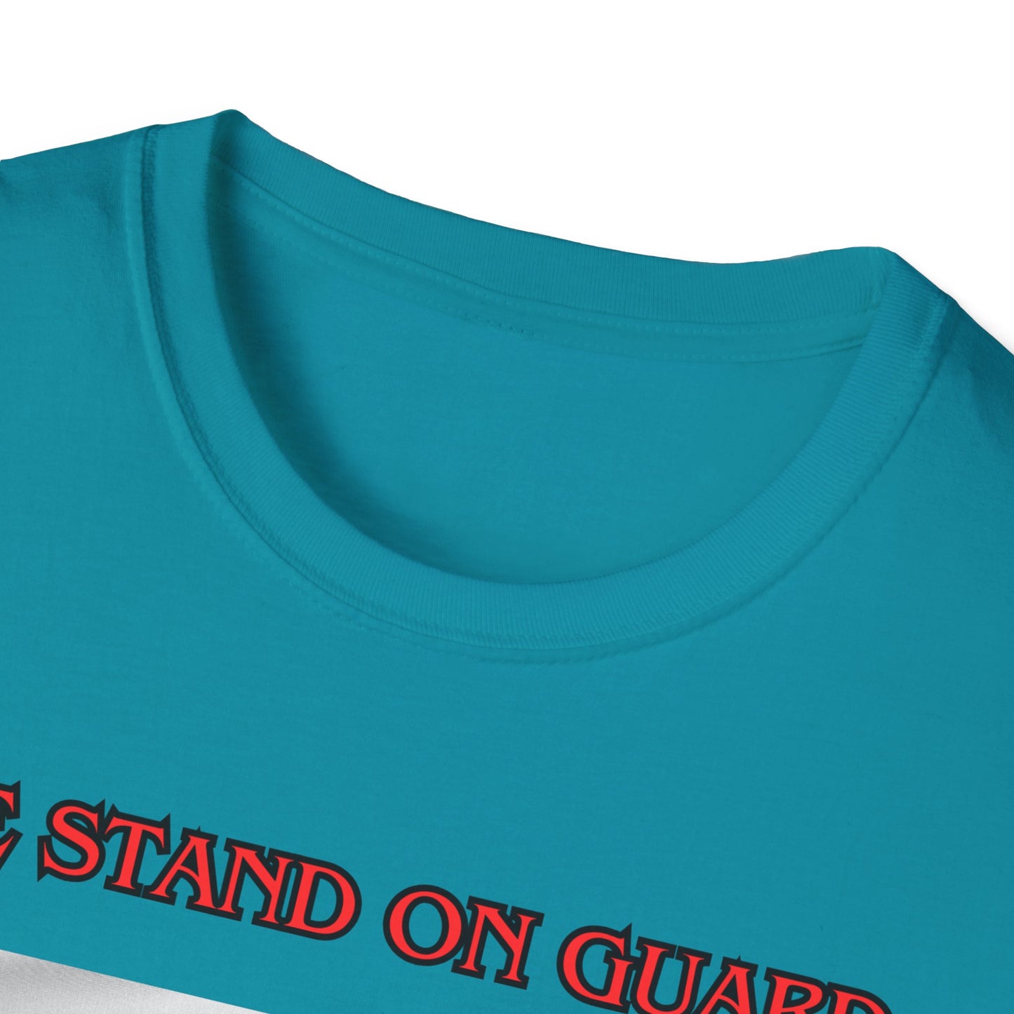Canadian Cat Officer T-Shirt - We Stand on Guard for Thee