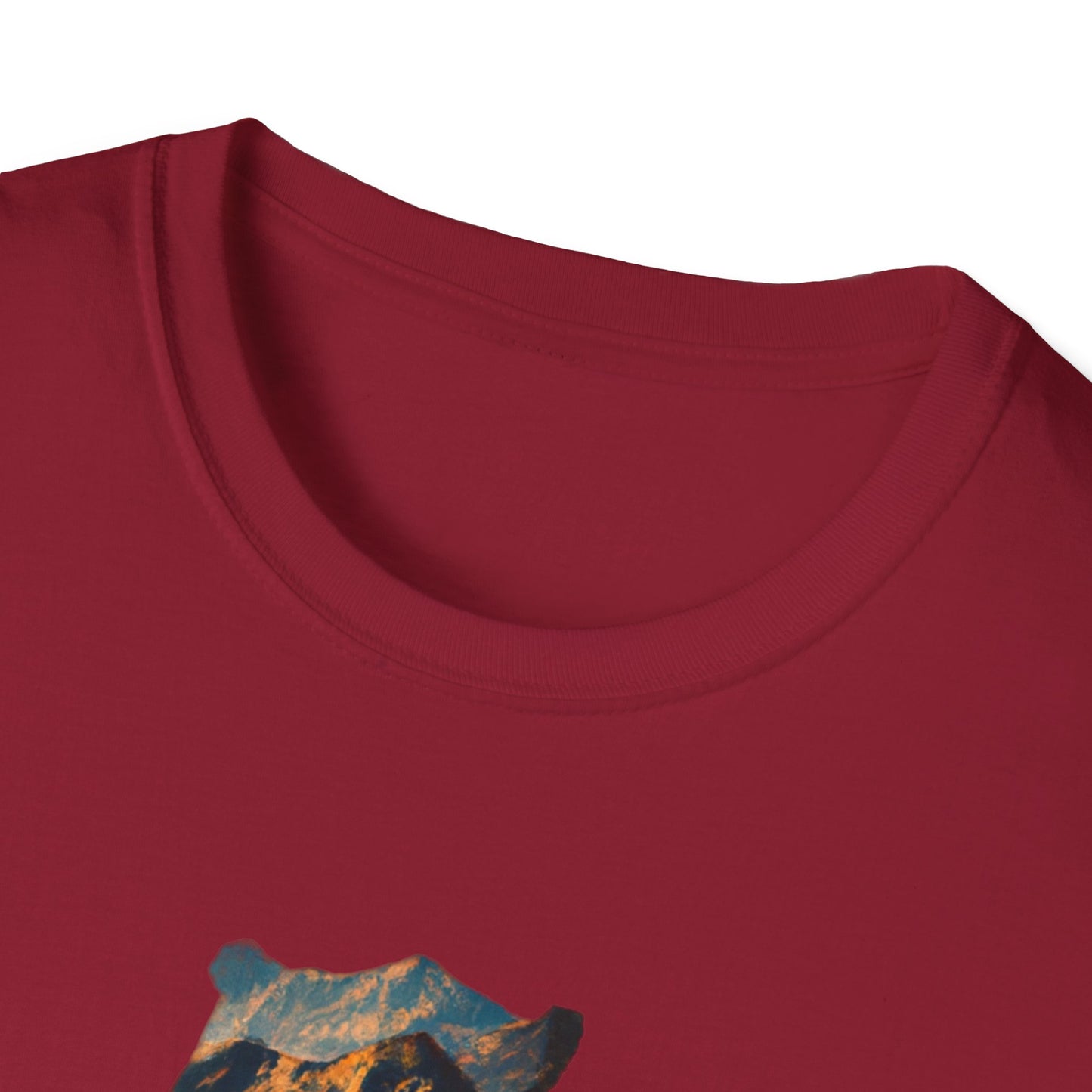 Mountain Bear Unisex Softstyle T-Shirt - Nature Lover's Graphic Tee