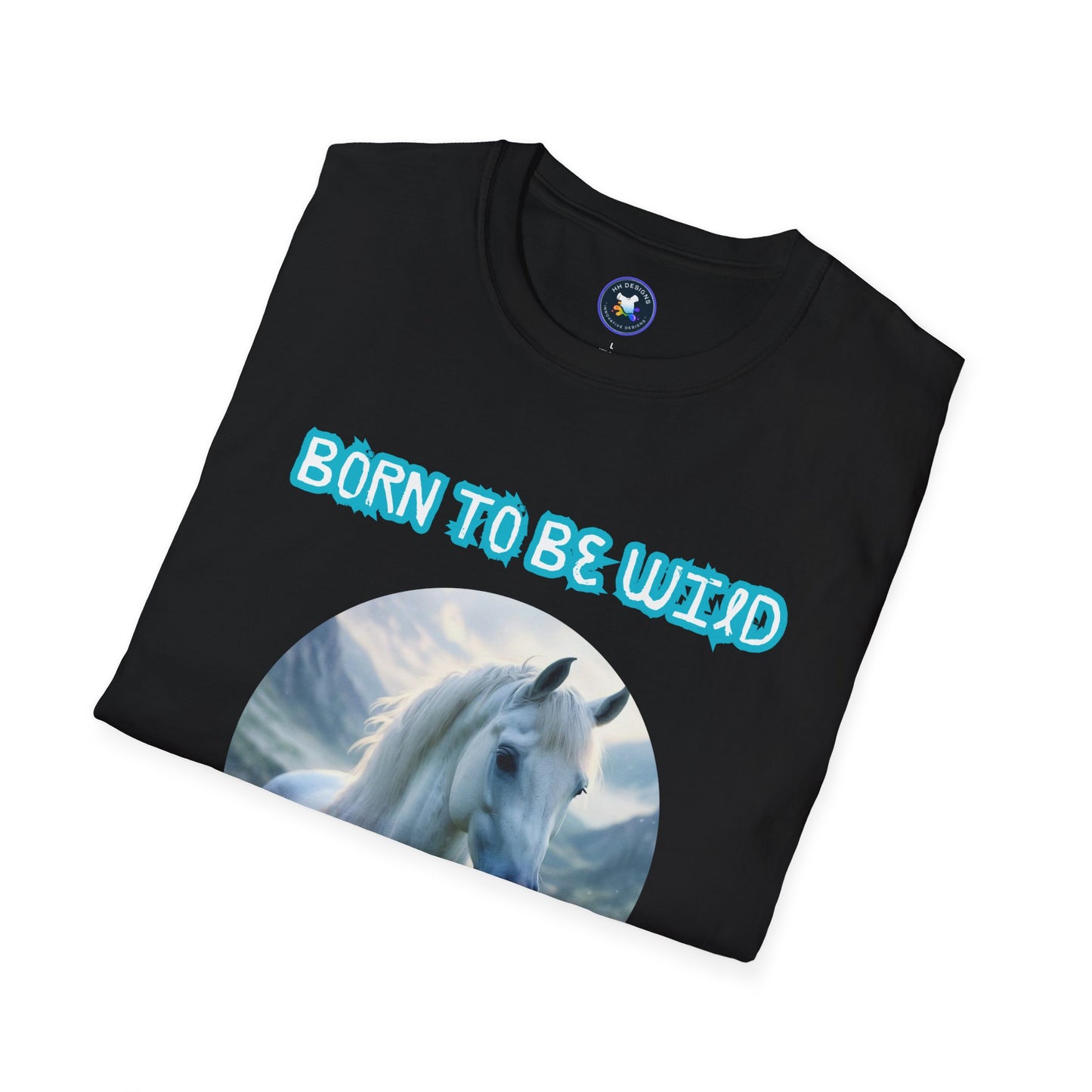 Born to be Wild Horse T-Shirt - Unisex Softstyle Tee for Nature Lovers