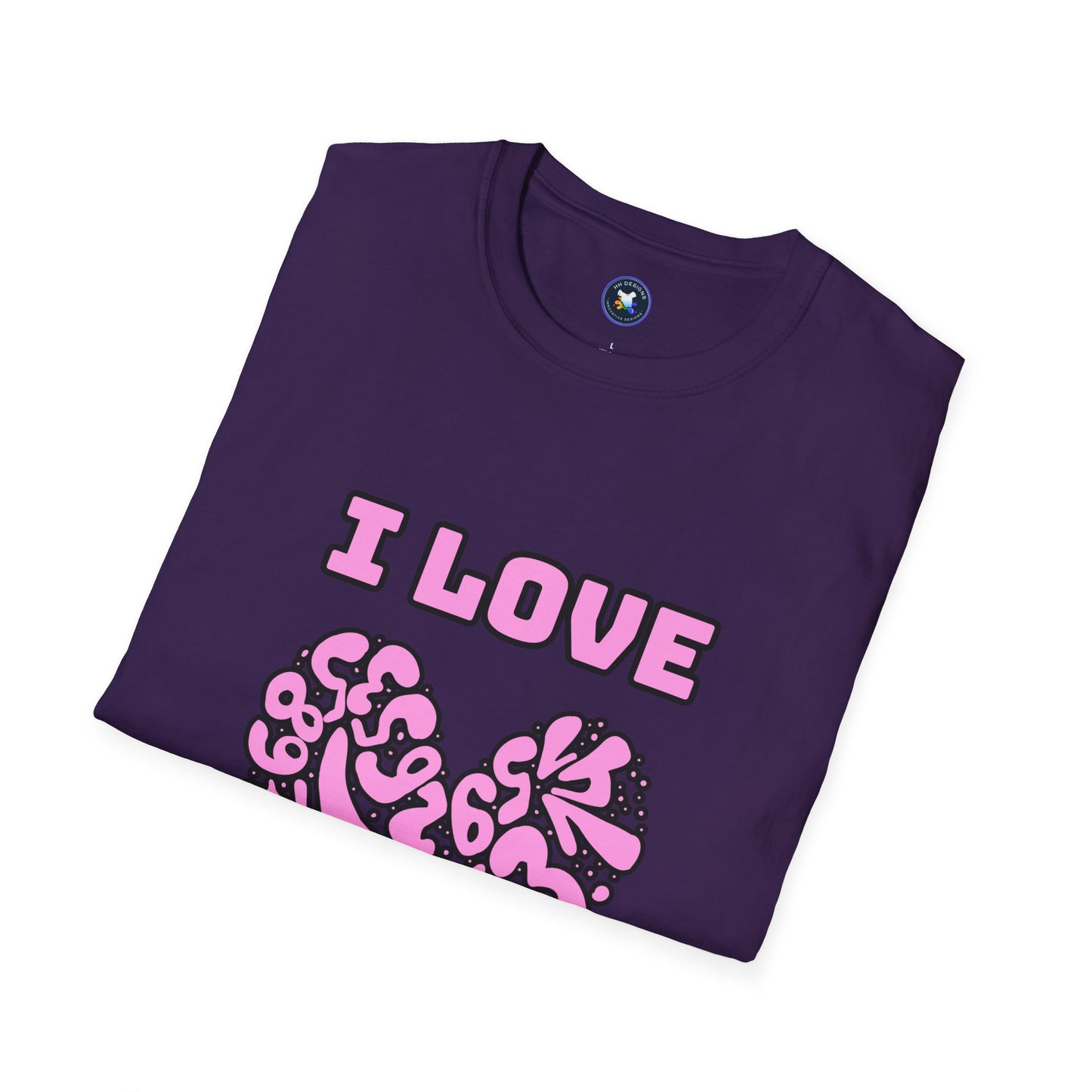 I Love Pi Heart Unisex Softstyle T-Shirt – Trendy Graphic Tee for Creative Souls