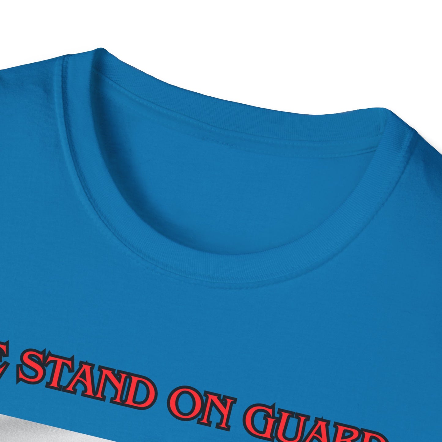 Canadian Cat Officer T-Shirt - We Stand on Guard for Thee
