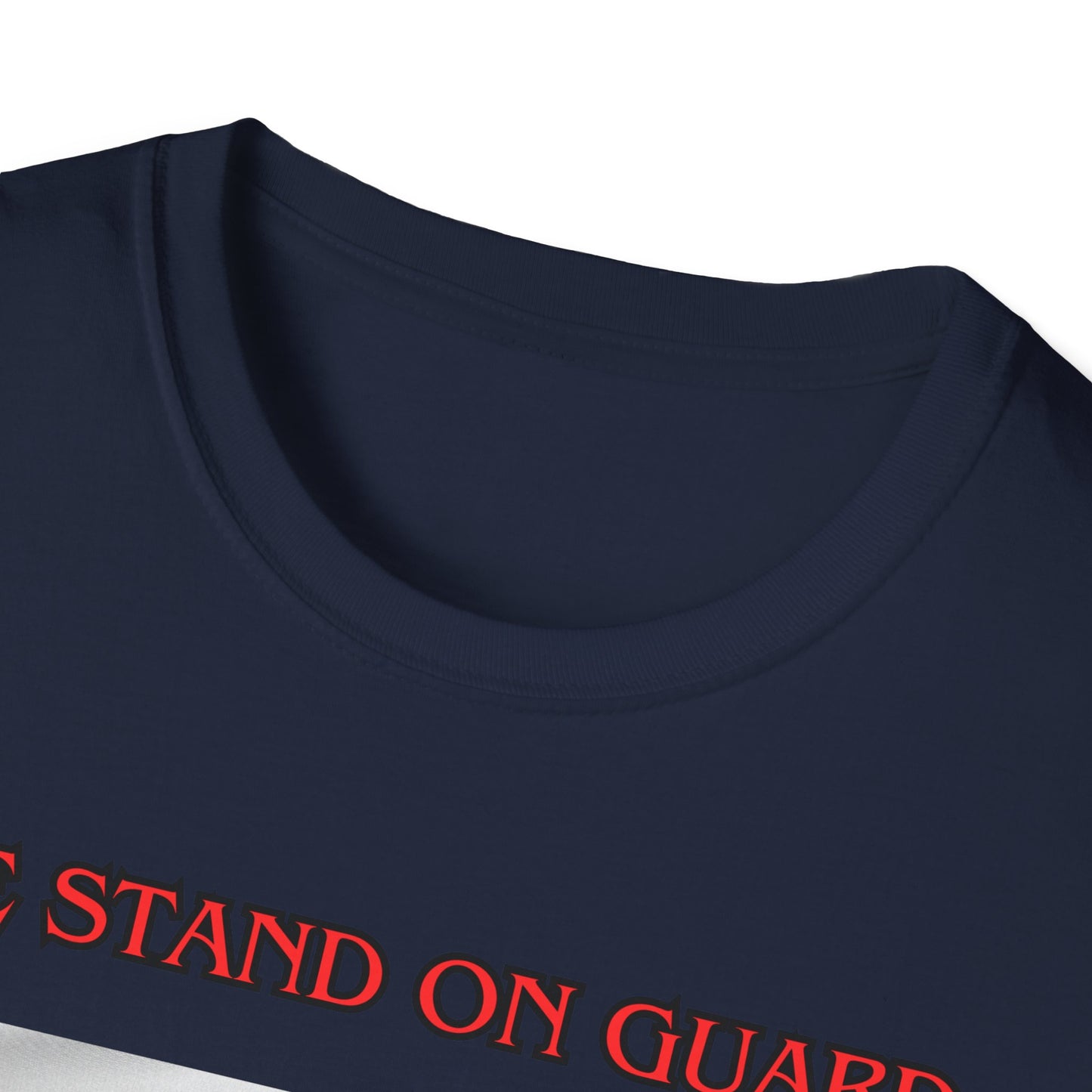 Canadian Cat Officer T-Shirt - We Stand on Guard for Thee