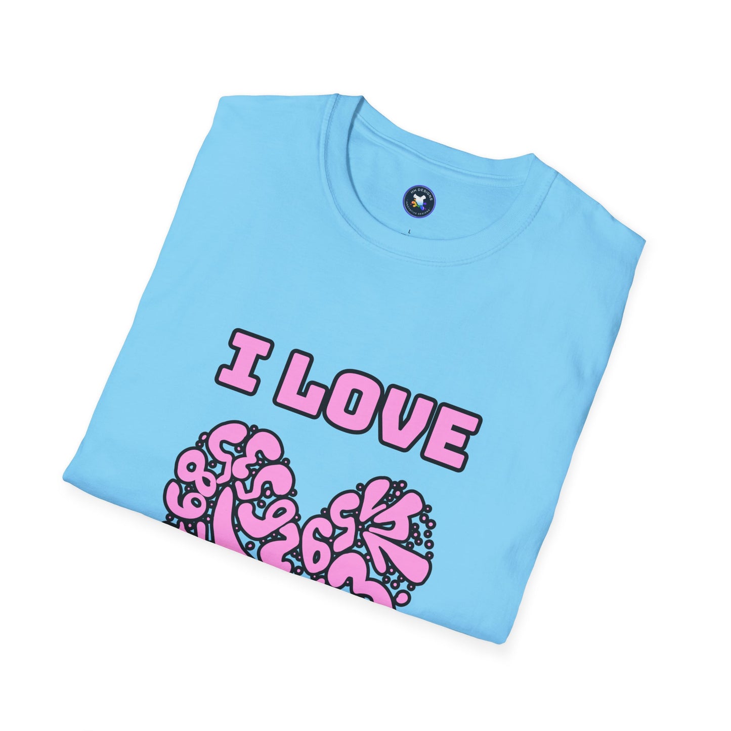I Love Pi Heart Unisex Softstyle T-Shirt – Trendy Graphic Tee for Creative Souls