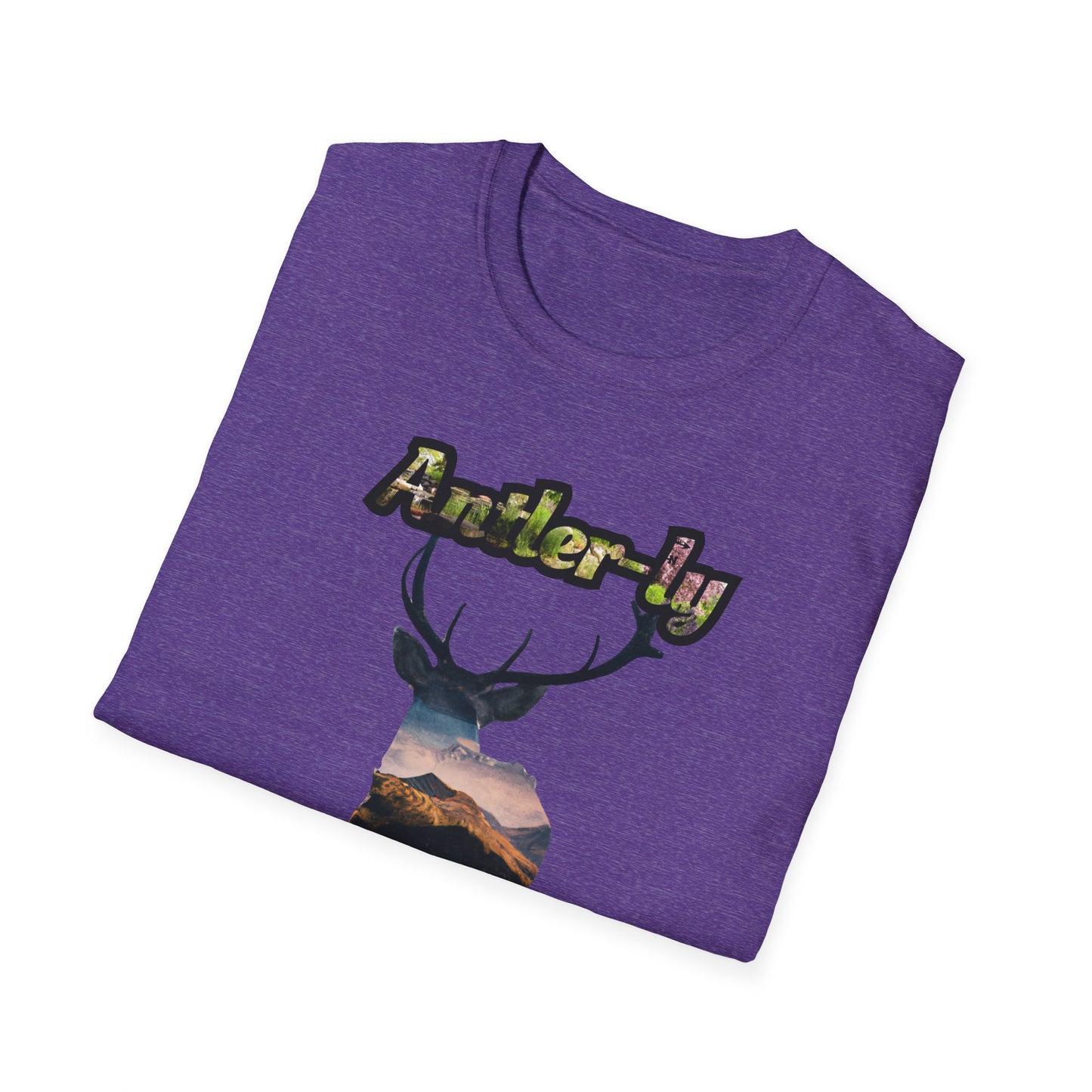 Unisex Softstyle T-Shirt - 'Antler-ly Awesome' Nature Graphic Tee
