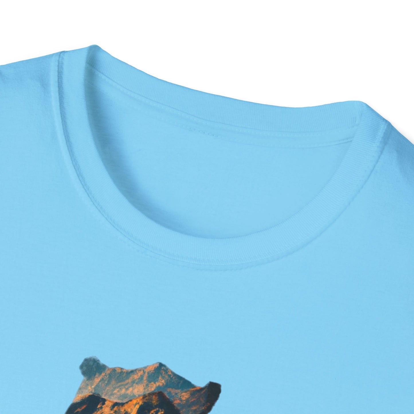 Mountain Bear Unisex Softstyle T-Shirt - Nature Lover's Graphic Tee