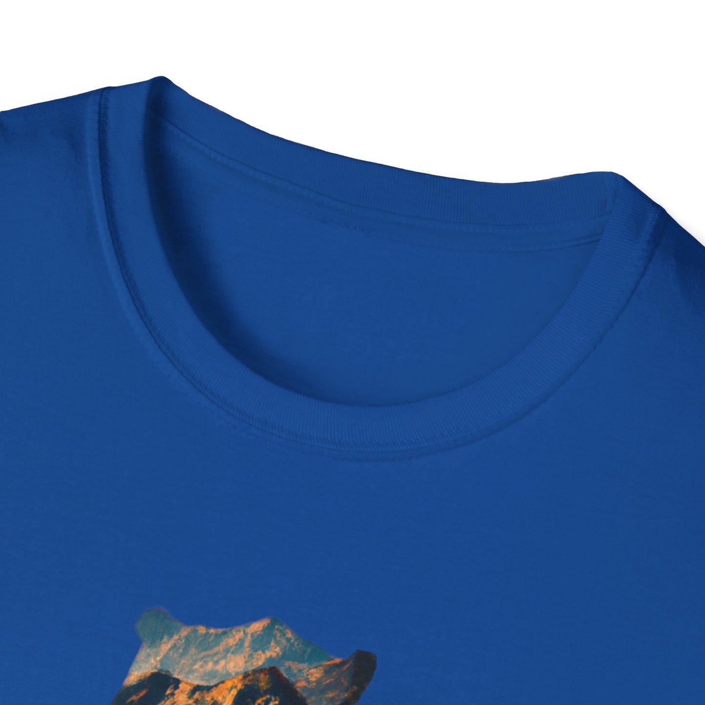 Mountain Bear Unisex Softstyle T-Shirt - Nature Lover's Graphic Tee