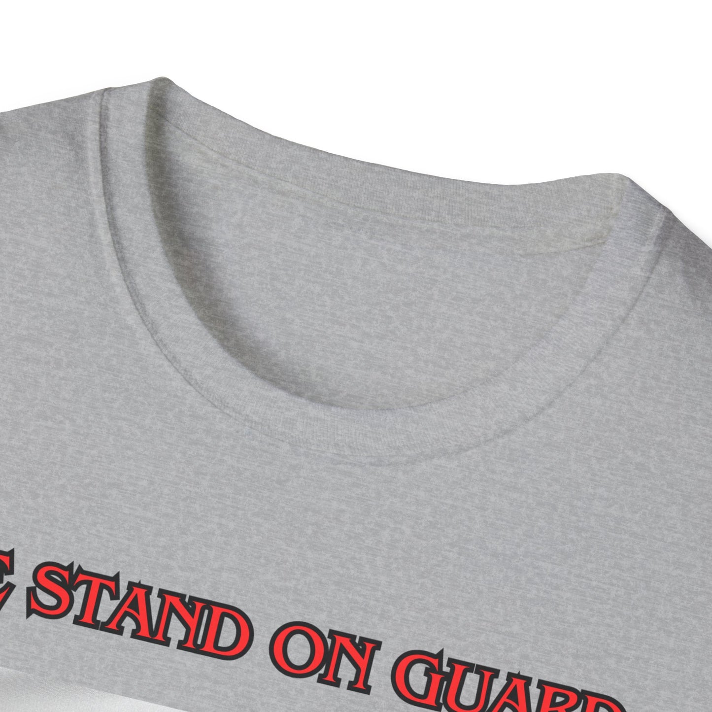 Canadian Cat Officer T-Shirt - We Stand on Guard for Thee