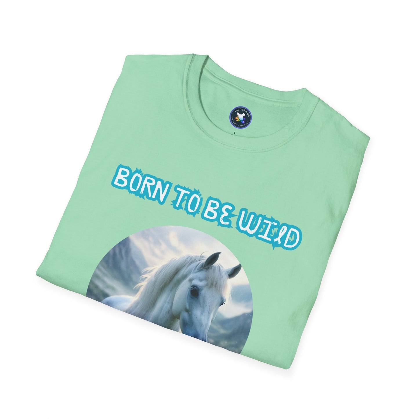 Born to be Wild Horse T-Shirt - Unisex Softstyle Tee for Nature Lovers