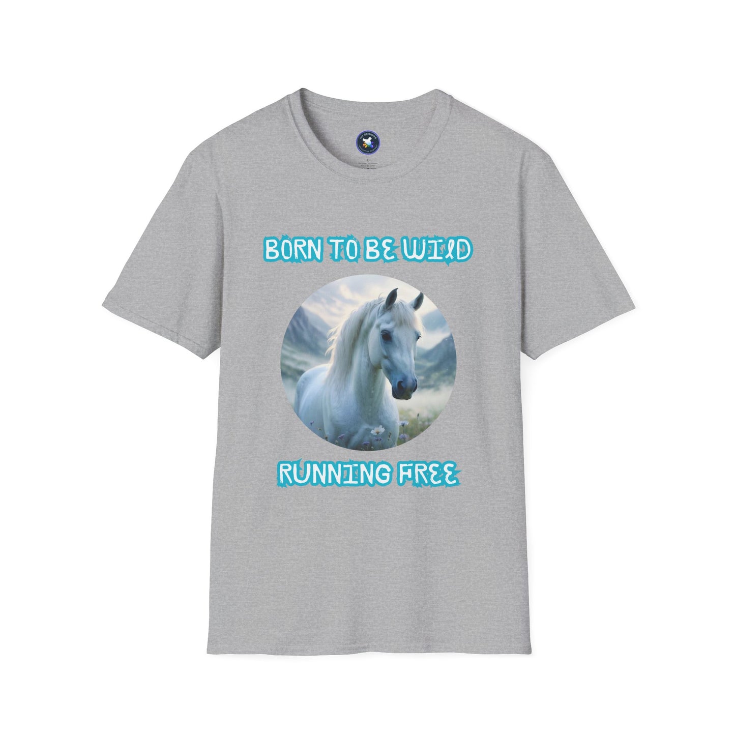 Born to be Wild Horse T-Shirt - Unisex Softstyle Tee for Nature Lovers