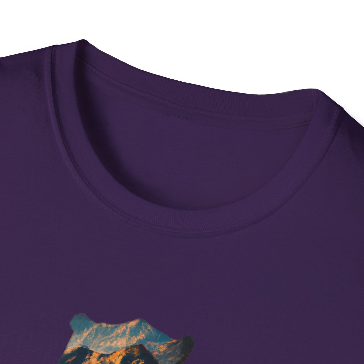 Mountain Bear Unisex Softstyle T-Shirt - Nature Lover's Graphic Tee