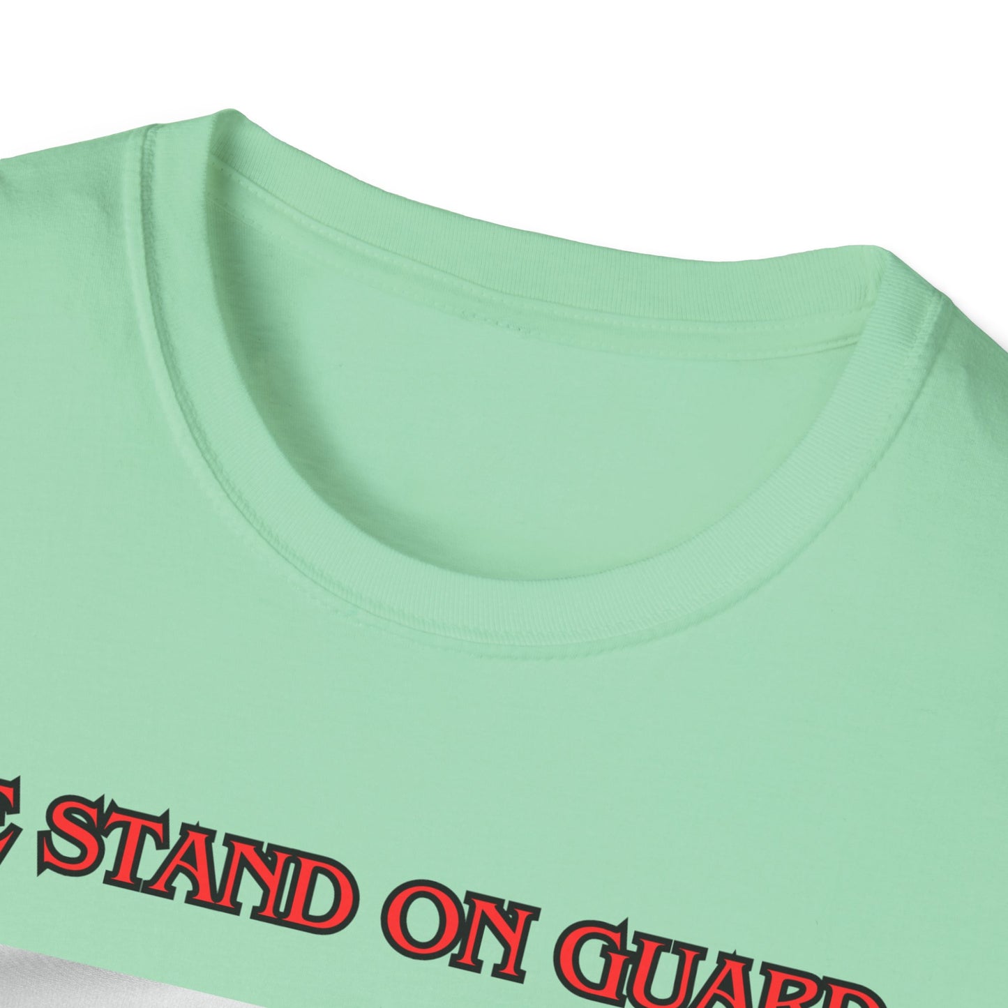 Canadian Cat Officer T-Shirt - We Stand on Guard for Thee