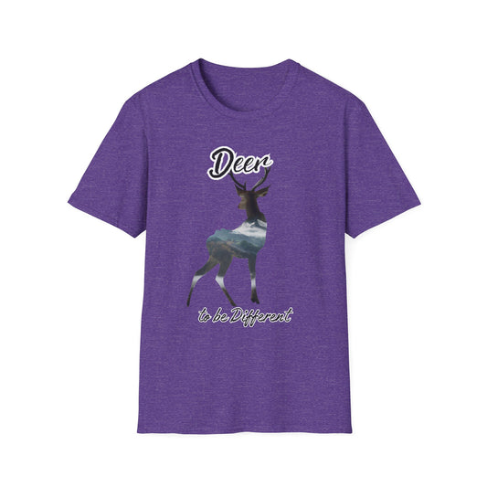 Unisex Softstyle T-Shirt - 'Deer to be Different' Nature-Inspired Tee
