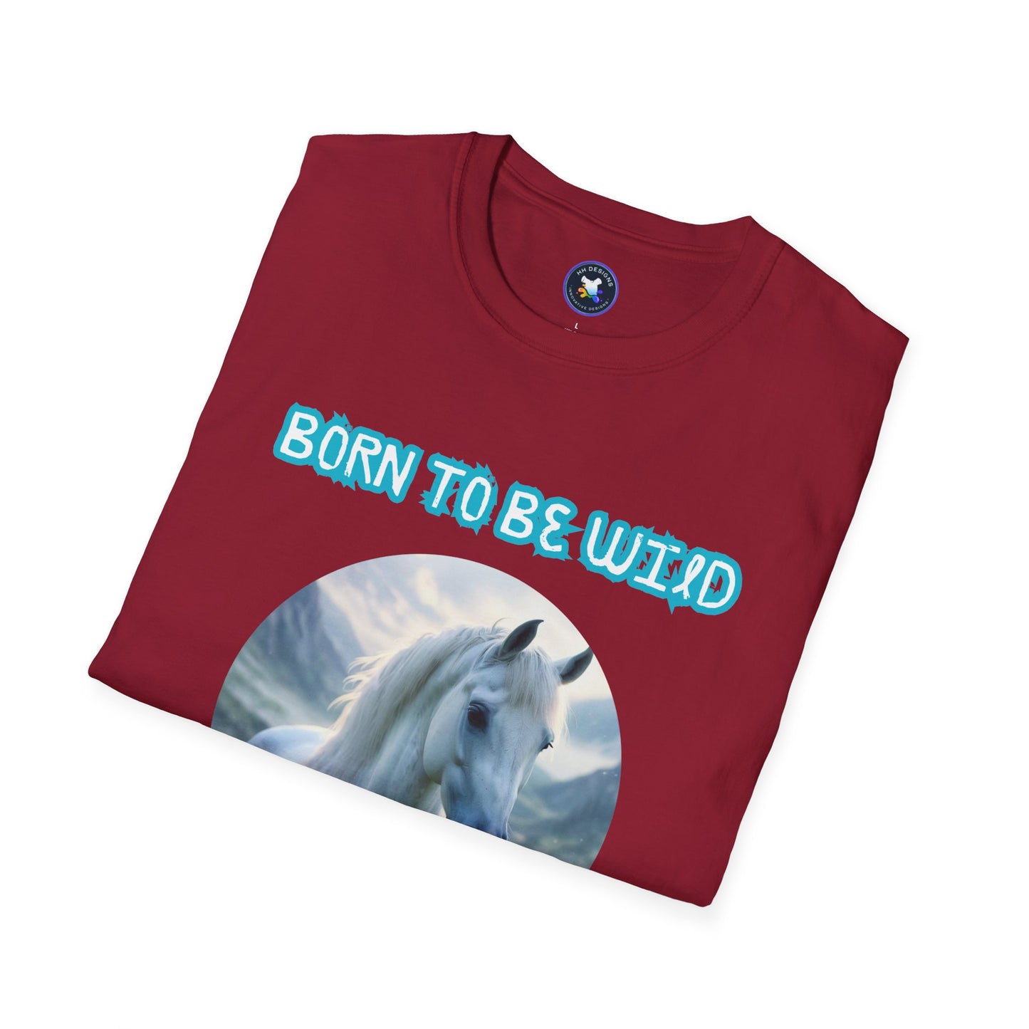 Born to be Wild Horse T-Shirt - Unisex Softstyle Tee for Nature Lovers